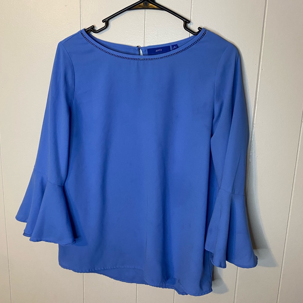 Blue Bell Sleeve Blouse